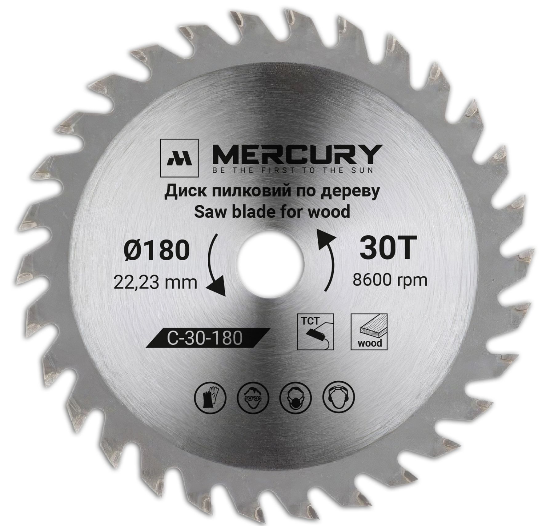 Пиляльний диск по дереву 180 мм T-30 MERCURY